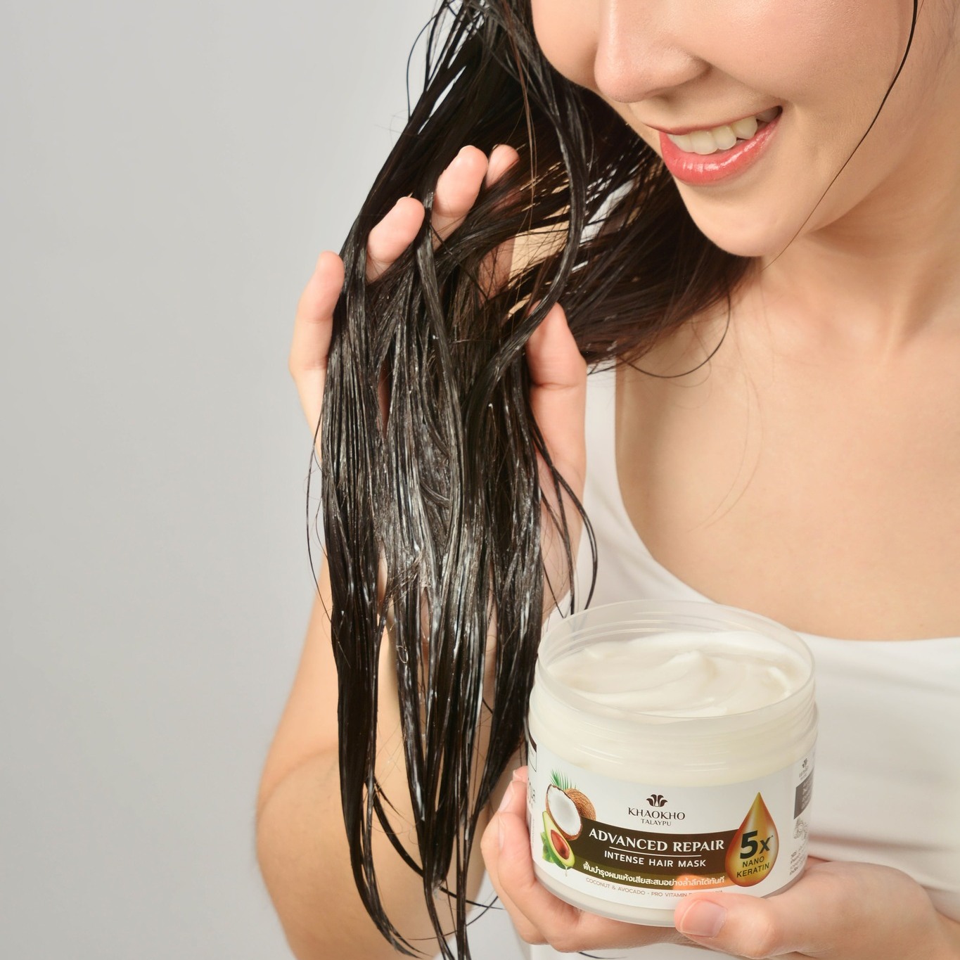 Mască de păr hidratantă cu cocos și avocado, 180 ml - imagine 3