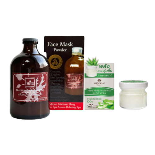Set Purificare & Hidratare Naturală pentru față – Madame Heng Mask + Aloe Vera pură 100% (50g +25ml)