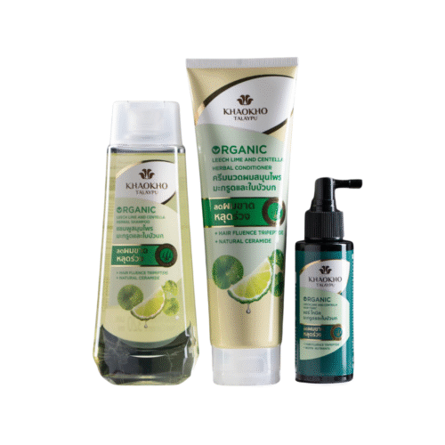 Set Khaokho Talaypu „Leech Lime & Centella” – Fortificare și regenerare pentru păr