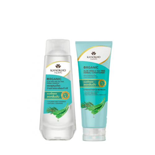 Set Khaokho Talaypu Aloe Vera & Tea Tree – Echilibru natural și Purificare pentru scalp gras și fără mătreață