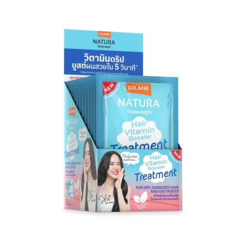 Tratament LOLANE Natura Hair Vitamin Booster pentru păr uscat și deteriorat și rădăcini grase, 25g