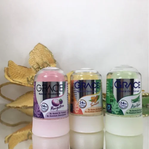 Set 3× Deodorante de Cristal GRACE – Oricare 3 la 500 lei