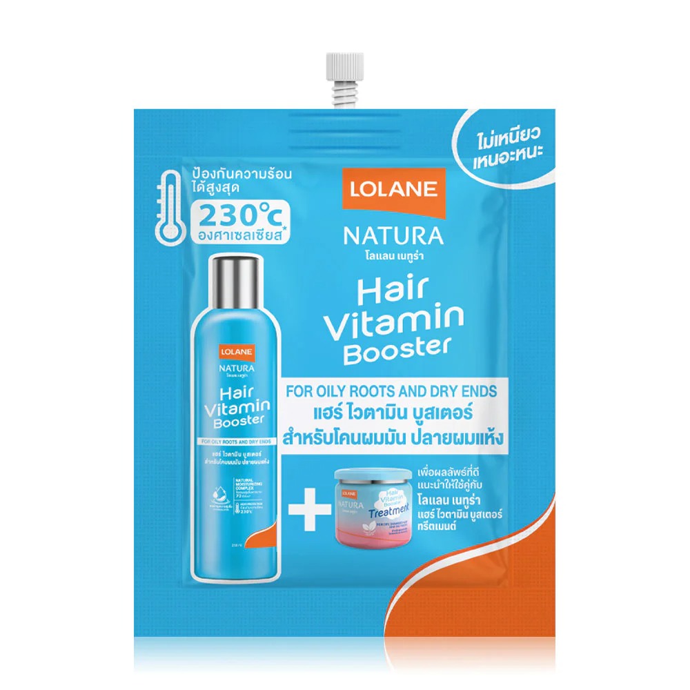 LOLANE Natura Hair Vitamin Booster pentru rădăcini grase și vârfuri uscate 20 ml